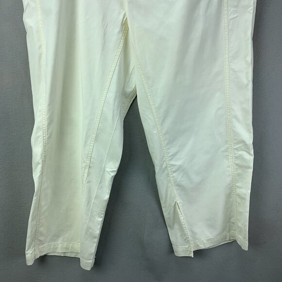 Soft Surroundings Pants Womens 20W Cream White Wide Leg‎ Full Length Hem Slits - Picture 3 of 15